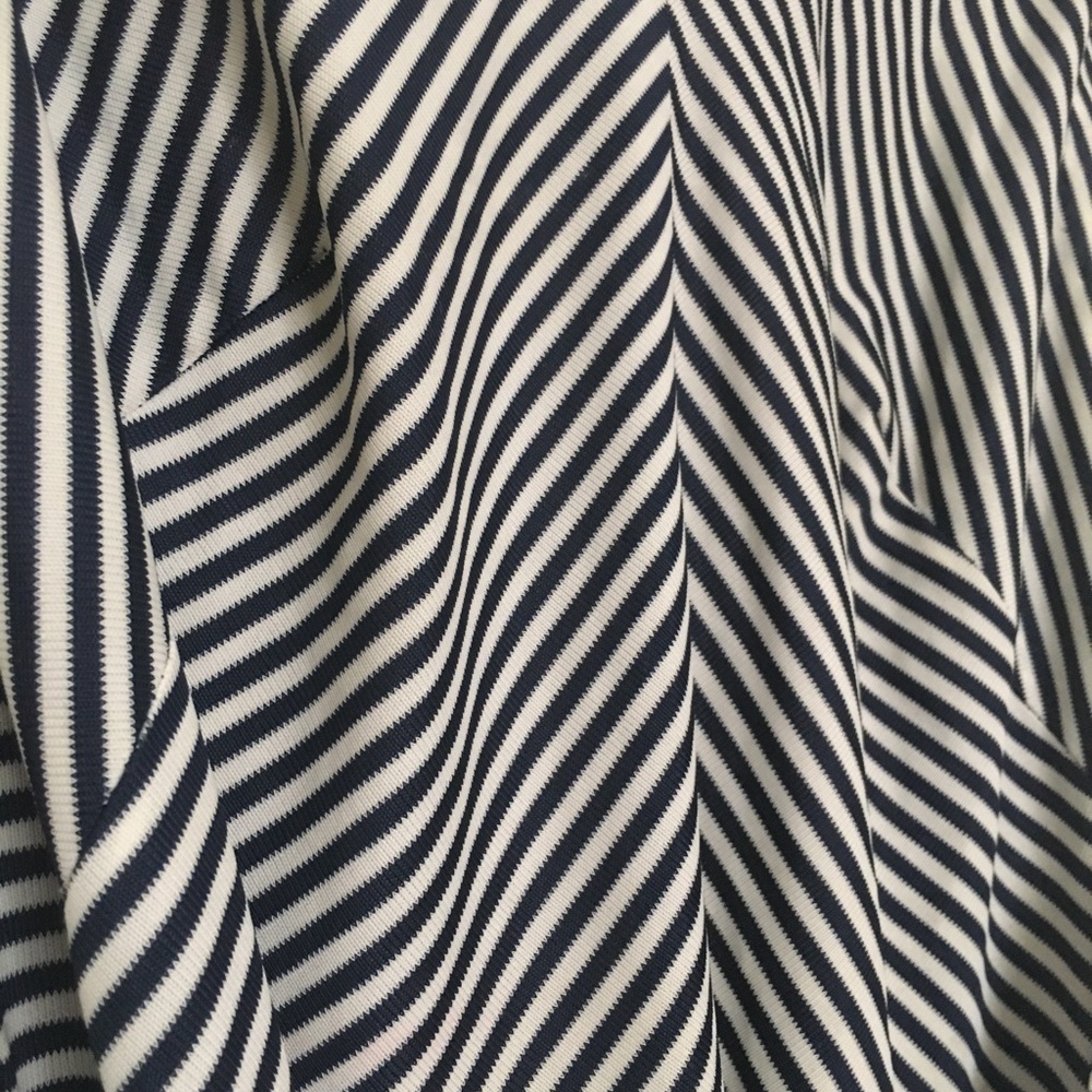 Black and blue stripe dress